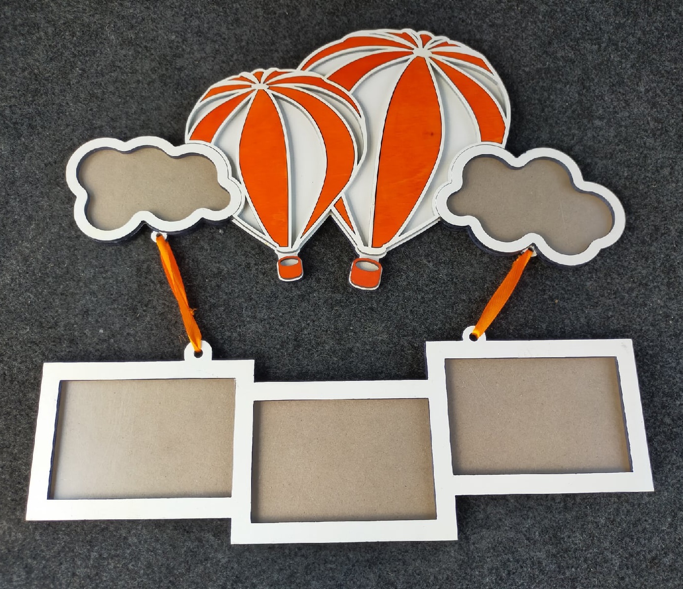 Laser Cut Hot Air Balloon Theme Photo Frames Free Vector