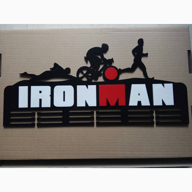 Laser Cut Ironman Medal Hanger Free Vector