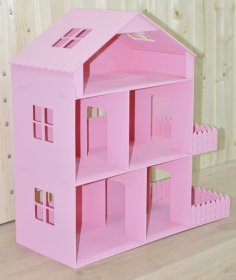 Laser Cut Barbie Dreamhouse Fashion Dolls House Free Vector