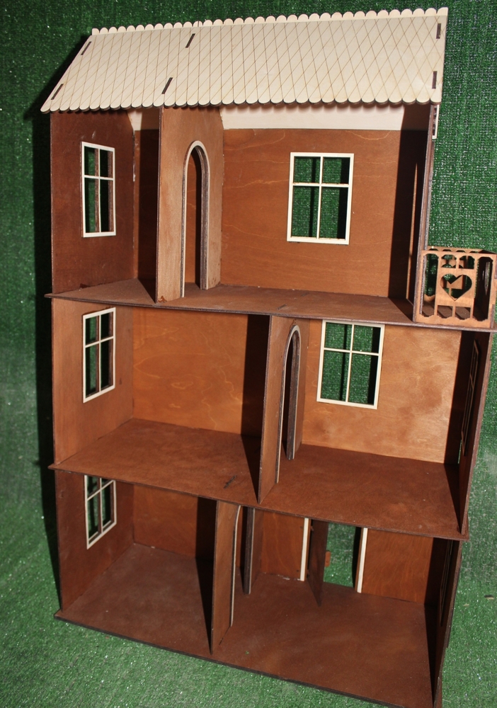 Laser Cut Miniature Dollhouse 3mm Free Vector