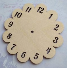 Laser Cut Wooden Unfinished Blank Wall Clock Free Vector