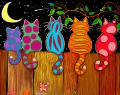 Laser Cut Cat Fence Peekers Yard Decoration Free Vector