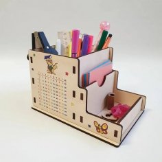 Laser Cut Desk Accessories Organizer Free Vector