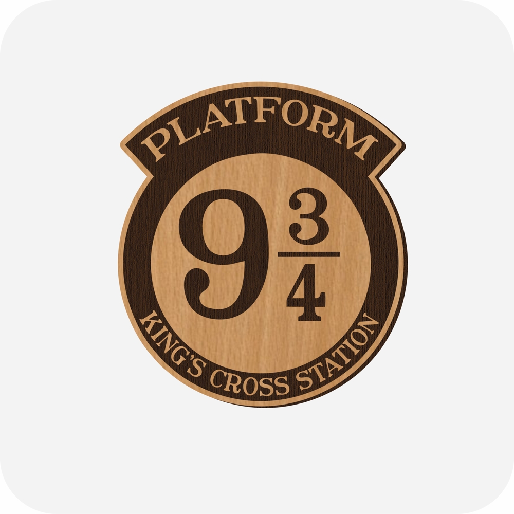 Laser Cut Harry Potter Platform 9 3/4 Free Vector