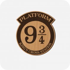 Laser Cut Harry Potter Platform 9 3/4 Free Vector