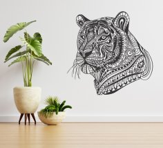 Laser Cut Tiger Wall Decor Free Vector