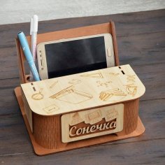 Laser Cut Teachers Students Desk Organizer Free Vector