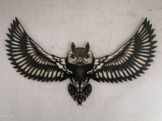 Laser Cut Flying Owl Wall Decor Free Vector