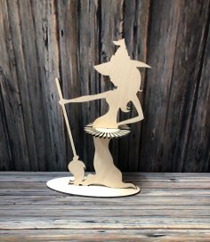 Laser Cut Halloween Witch Napkin Holder Free Vector