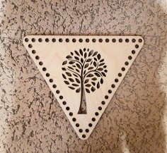 Laser Cut Wooden Decor Crochet Basket Base Free Vector