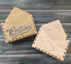 Laser Cut Envelope Gift Box DXF File