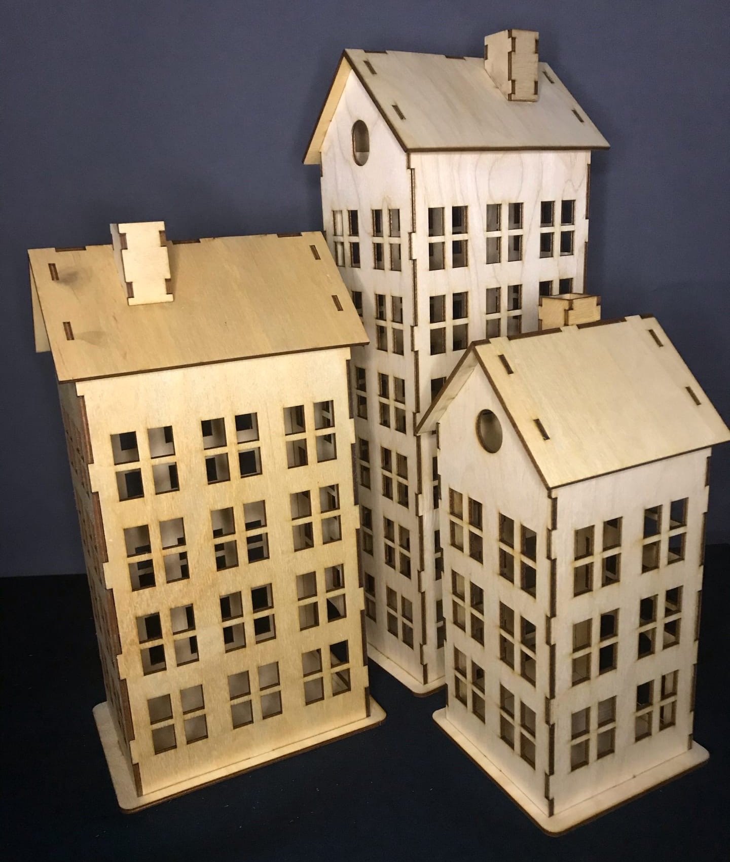 Laser Cut Retro Building Town Or City Vintage House Free Vector