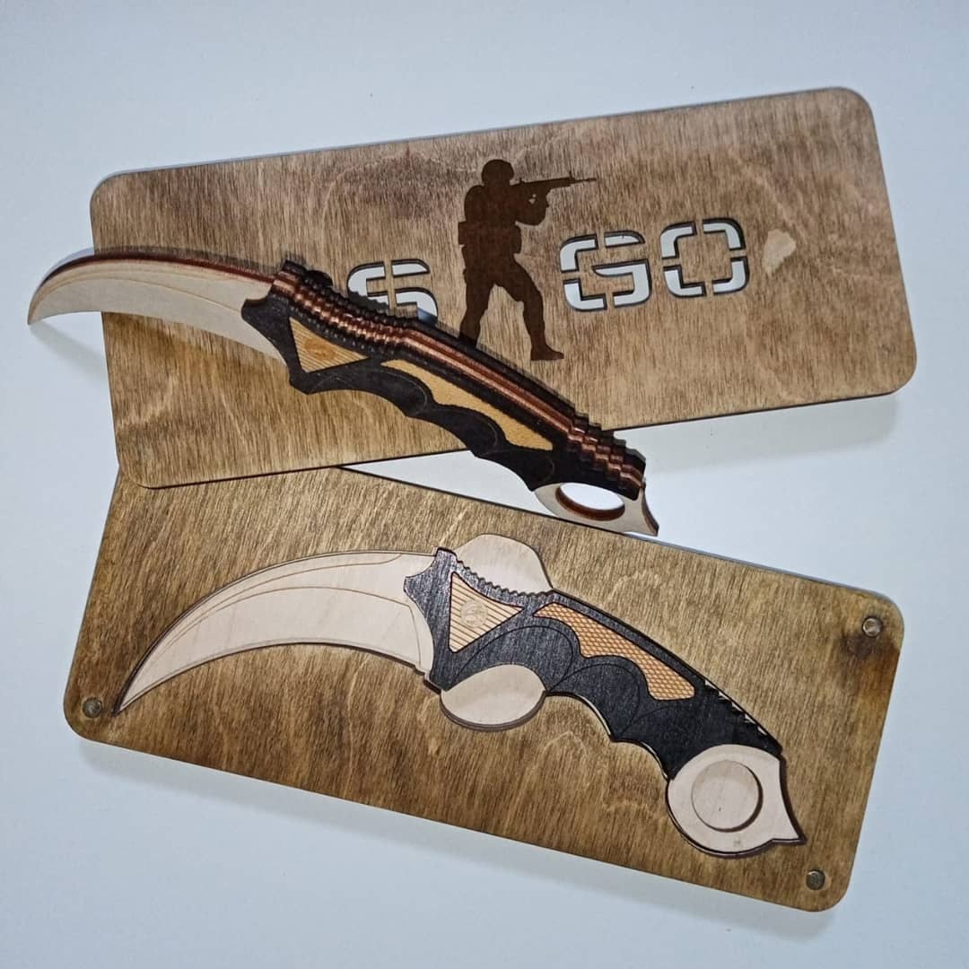 Laser Cut Karambit Knife CSGO Toy Free Vector