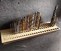 Laser Cut Drill Bit Organizer Glowforge SVG File