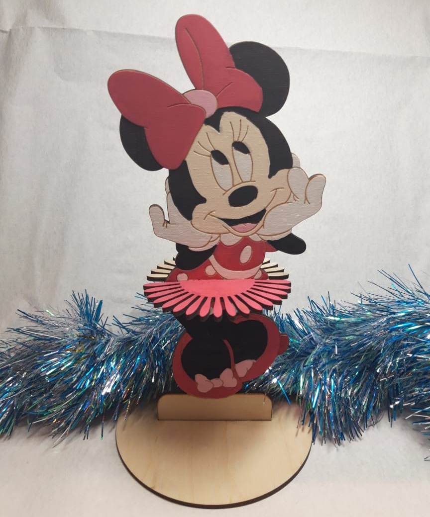 Laser Cut Disney Minnie Mouse Napkin Holder Free Vector