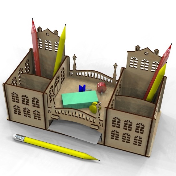 Laser Cut Desk Organizer Cute Desk Decor Free Vector