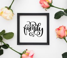 Laser Cut Family Wall Decor Free Vector