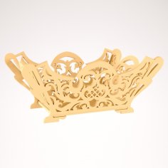 Laser Cut Wooden Decorative Fruit Serving Dish DXF File