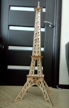 Laser Cut Wooden Eiffel Tower Free Vector