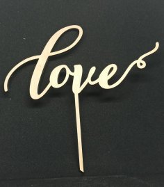 Laser Cut Love Cake Topper Valentine Cake Topper Free Vector