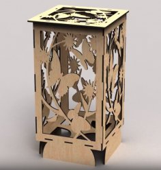 Laser Cut Decorative Butterfly Lamp Free Vector