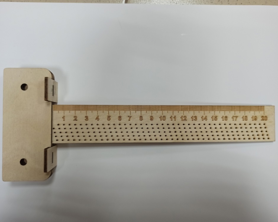 Laser Cut Woodworking T-Ruler Scriber Square Hole Gauge Free Vector