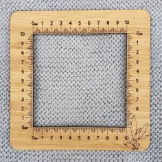 Laser Cut Knitting Tension Square Gauge Free Vector