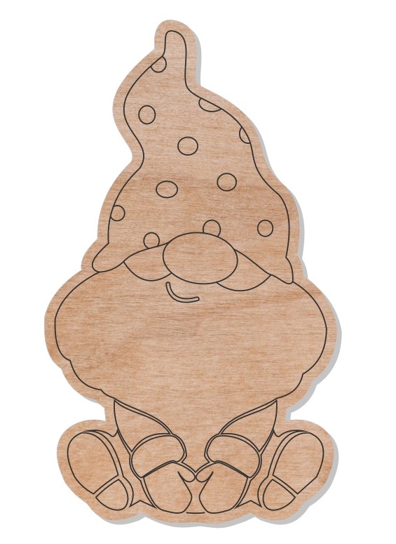 Laser Cut New Year Gnome Christmas Decorations Free Vector