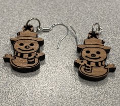 Laser Cut Snowman Earrings SVG File