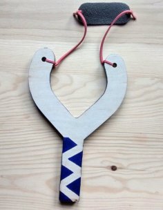 Laser Cut Sling Shot Birch Plywood Free Vector