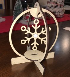 Laser Cut Hanging Snowflake Ornament Standing Snowflake SVG File