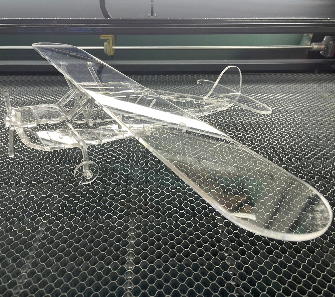 Laser Cut Light Aircraft Acrylic 3D Puzzle DXF File