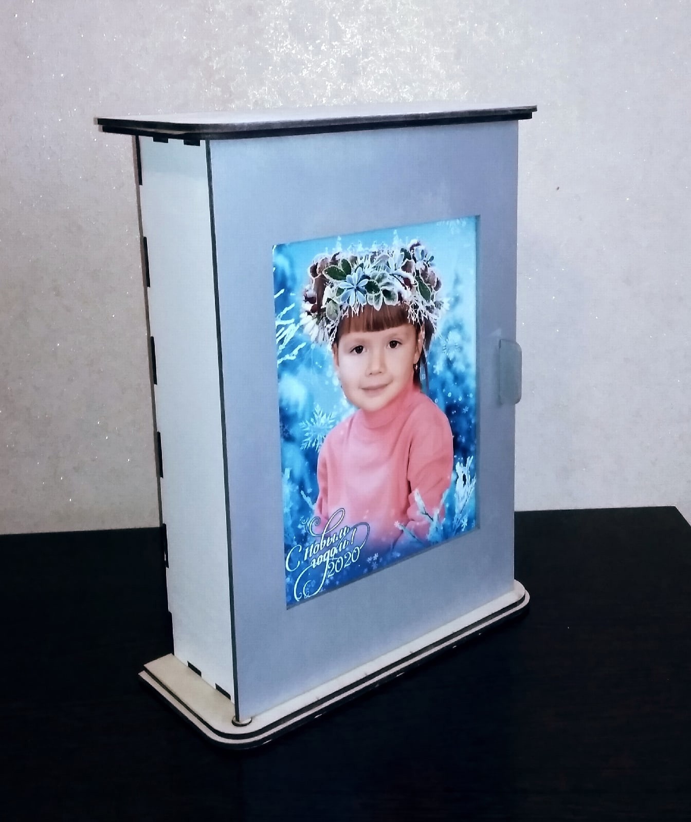 Laser Cut Key Cabinet Key Storage Box With Photo Frame Free Vector