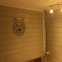 Laser Cut Wolf Wall Decor DXF File