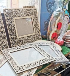 Laser Cut Wooden Decorative Frames Free Vector