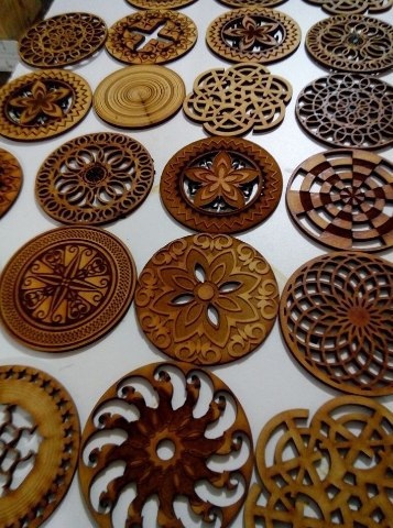 Laser Cut Mandala Coasters Free Vector