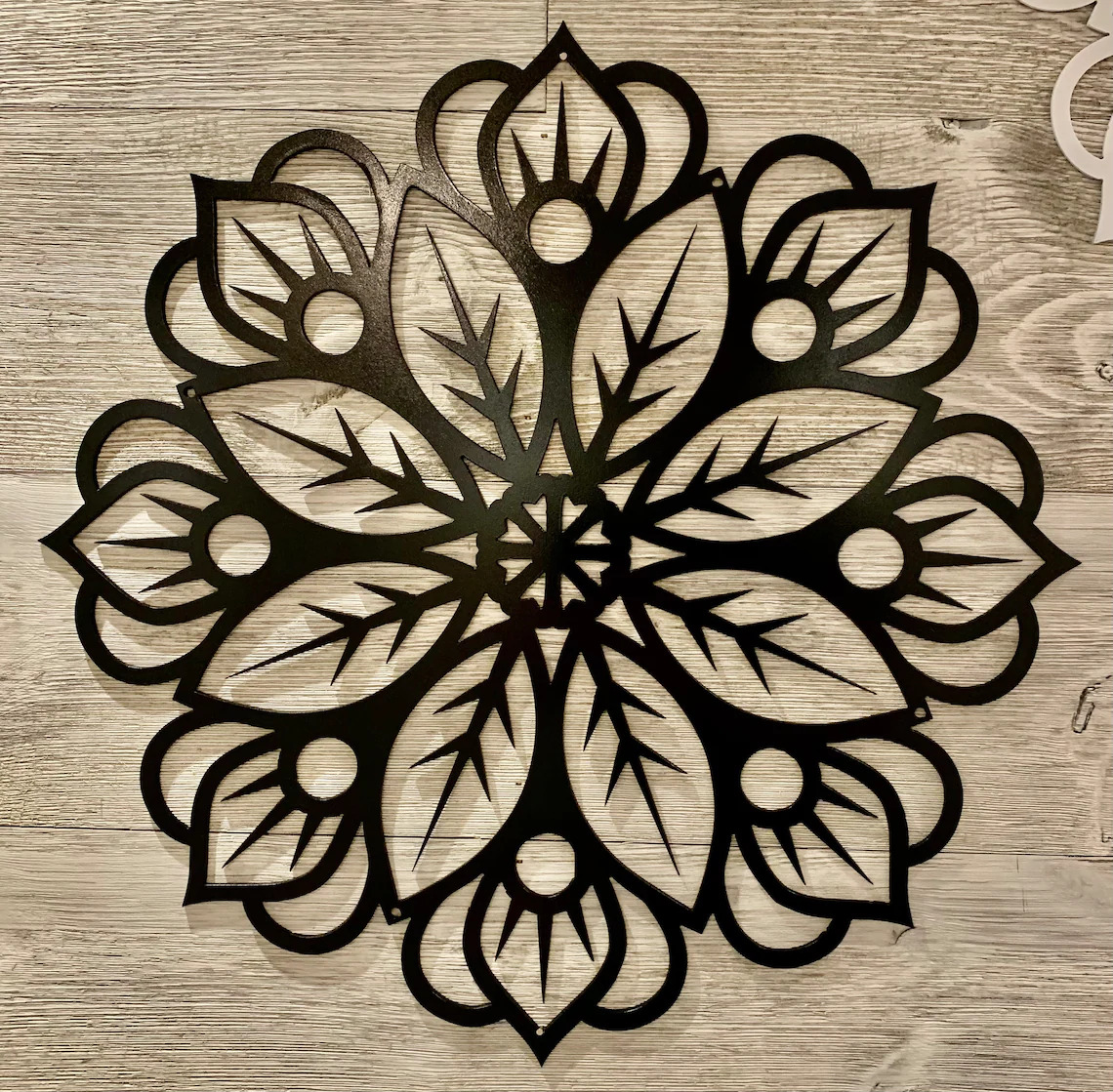 Laser Cut Floral Mandala Wall Art SVG File