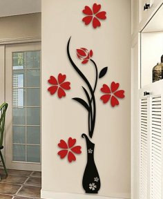 Laser Cut Flower Wall Art Free Vector