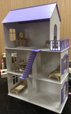 Laser Cut Dollhouse Kit For Beginners DXF File