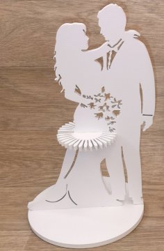 Laser Cut Wedding Napkin Holder Free Vector