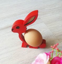 Laser Cut Bunny Easter Egg Holder DXF File