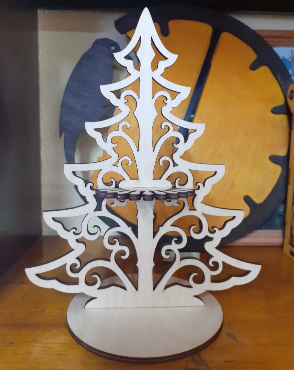 Laser Cut Tree Napkin Holder Free Vector