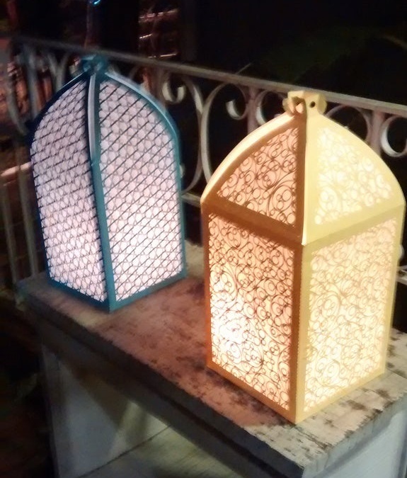 Laser Cut Paper Arabesque Lantern DXF File