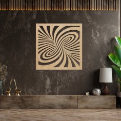 Laser Cut Optical Illusion Modern Wall Decor Free Vector