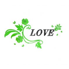 Laser Cut Romantic Love Flower Vine 3D Acrylic Crystal Wall Decor Free Vector