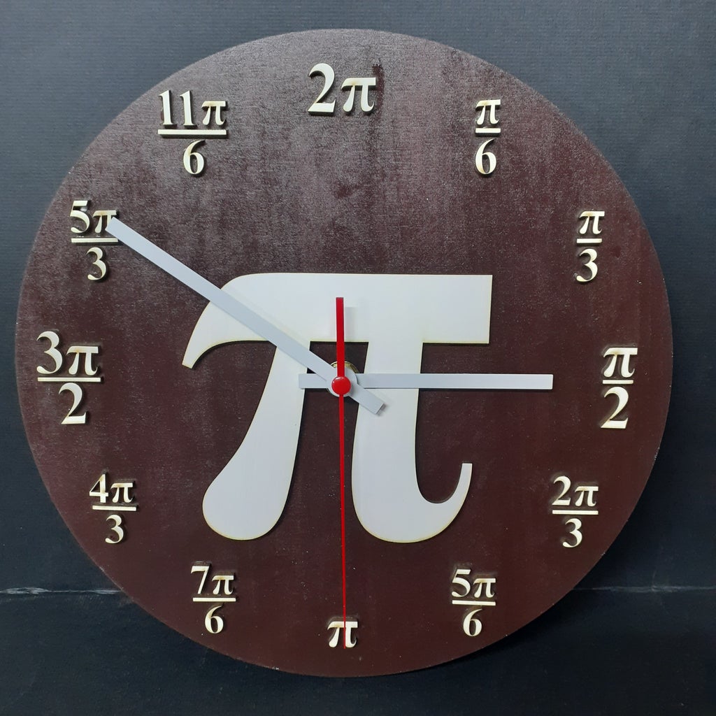 Laser Cut Pi Wall Clock DXF File