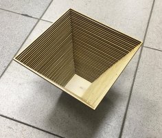 Laser Cut Wooden Decor Basket DXF File