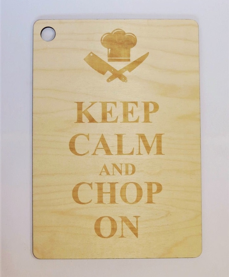 Laser Cut Chopping Board Birch Plywood 6mm DXF File