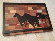 Laser Cut Horse Wall Decor Key Hanger Free Vector