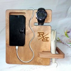 Laser Cut Phone Wallet Watch Organizer Free Vector